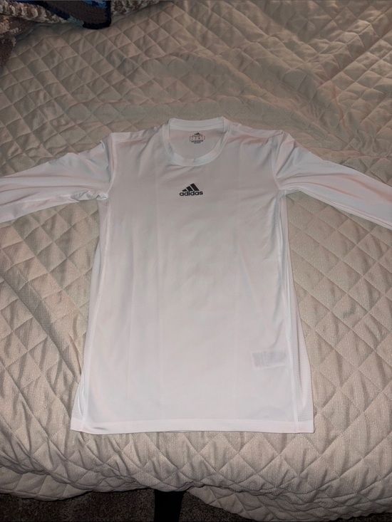 adidas Other - Adidas TECHFIT/PRIMEGREEN Athletic Performance White Long Sleeve Shirt